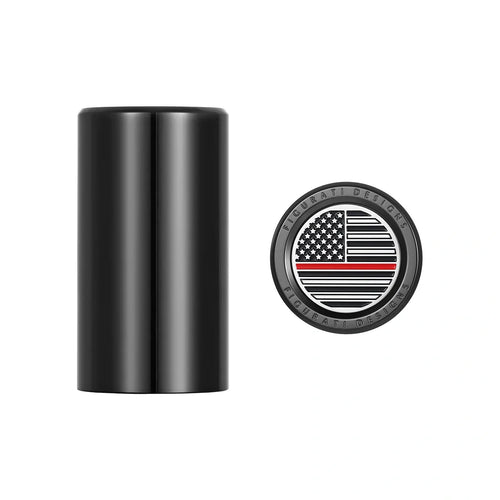 Harley-Davidson Rustfrit Stål i Sort Rød Linje Amerikansk Flag Docking Covers