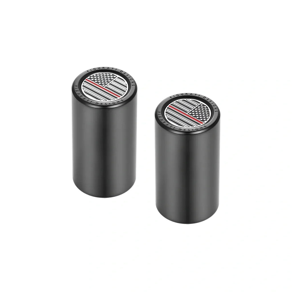 Harley-Davidson Rustfrit Stål i Sort Rød Linje Amerikansk Flag Docking Covers