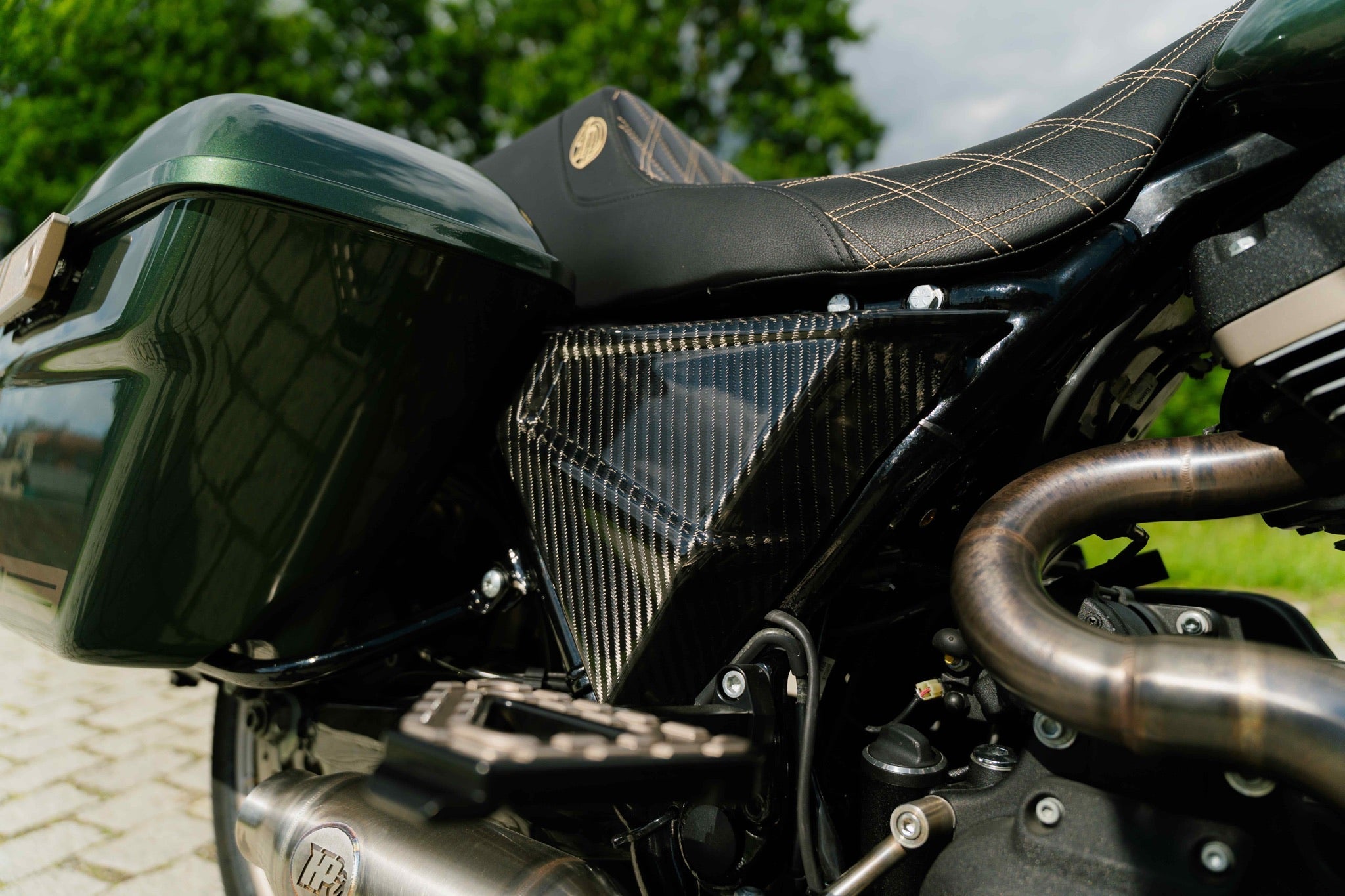 Carbon Fiber FXR Style Side Cover Set for Harley Davidson Touring 2014-2023