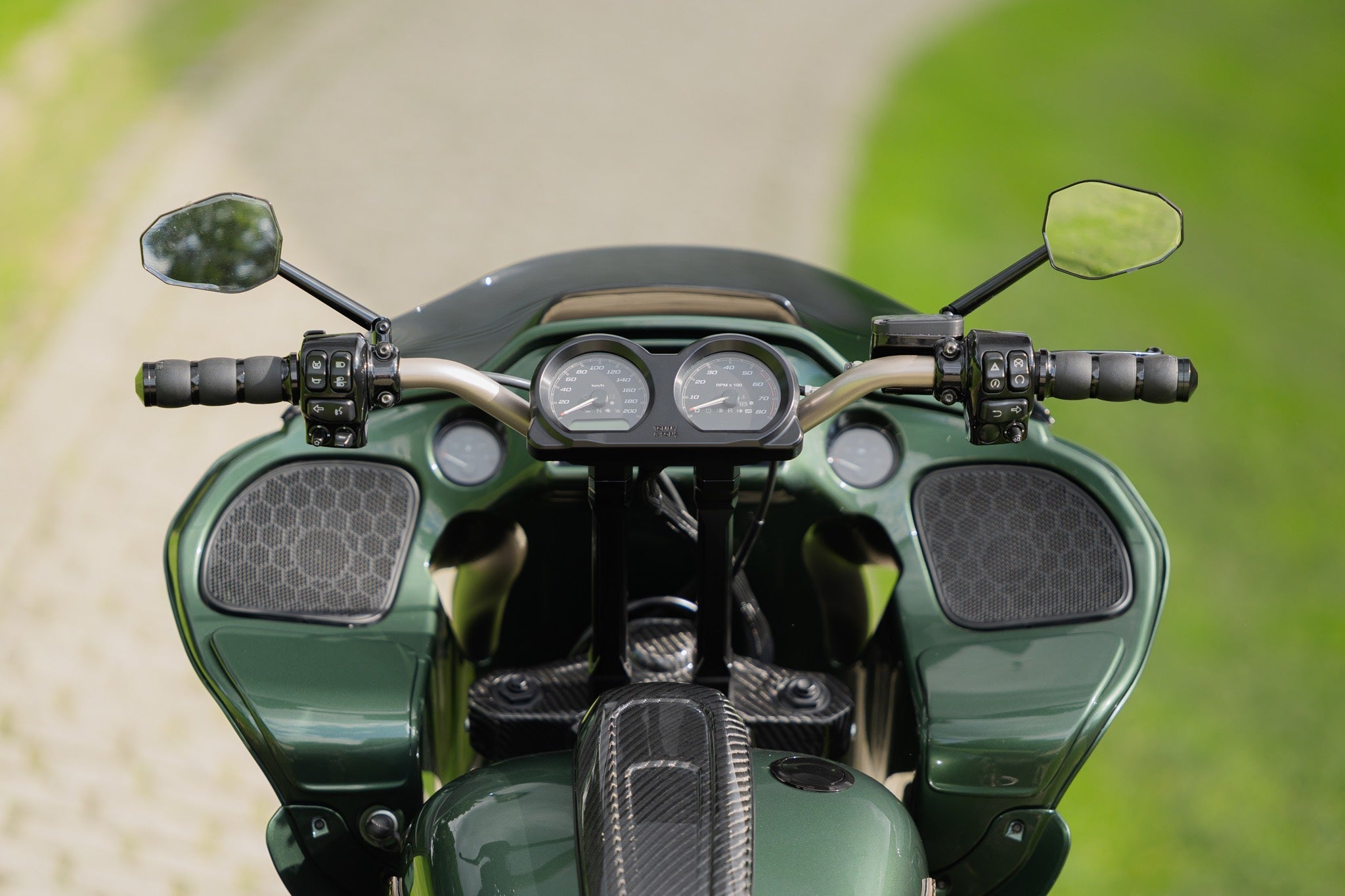 Carbon Fiber Triple Tree Cover for Harley Davidson Touring 2014-2023