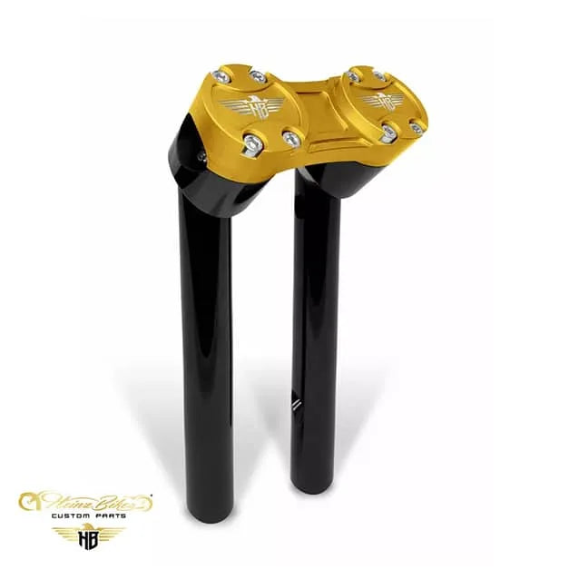 Heinz Bikes Club Style Pullback Riser 10" (25 mm & 32 mm styr) til Harley-Davidson Dyna & Softail