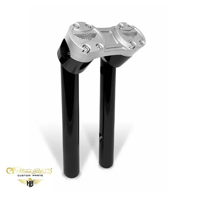 Heinz Bikes Club Style Pullback Riser 10" (25 mm & 32 mm styr) til Harley-Davidson Dyna & Softail