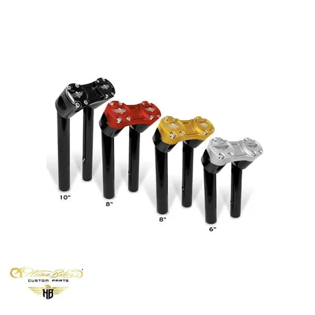 Heinz Bikes Club Style Pullback Riser 10" (25 mm & 32 mm styr) til Harley-Davidson Dyna & Softail