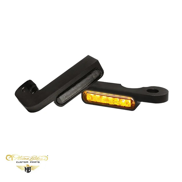 Styrmonteret LED blinklys med/uden positionslys til Harley-Davidson Dyna fra 1990-2017