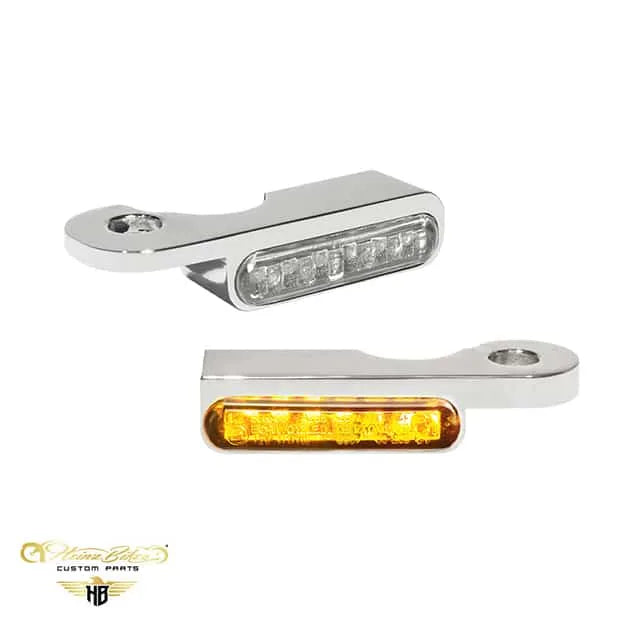 Styrmonteret LED blinklys med/uden positionslys til Harley-Davidson Softail fra 1990-2014