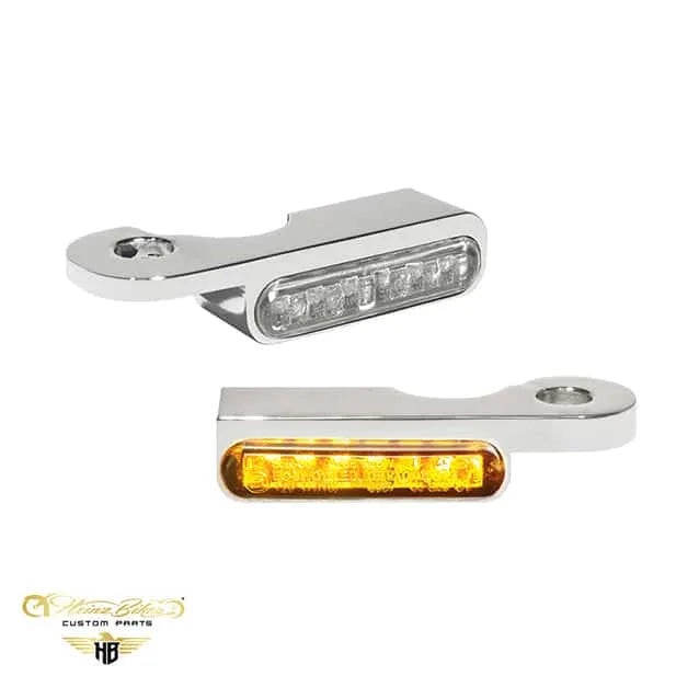 Styrmonteret LED blinklys med/uden positionslys til Harley-Davidson Softail Slim S & Fat Boy S fra 2014-2017