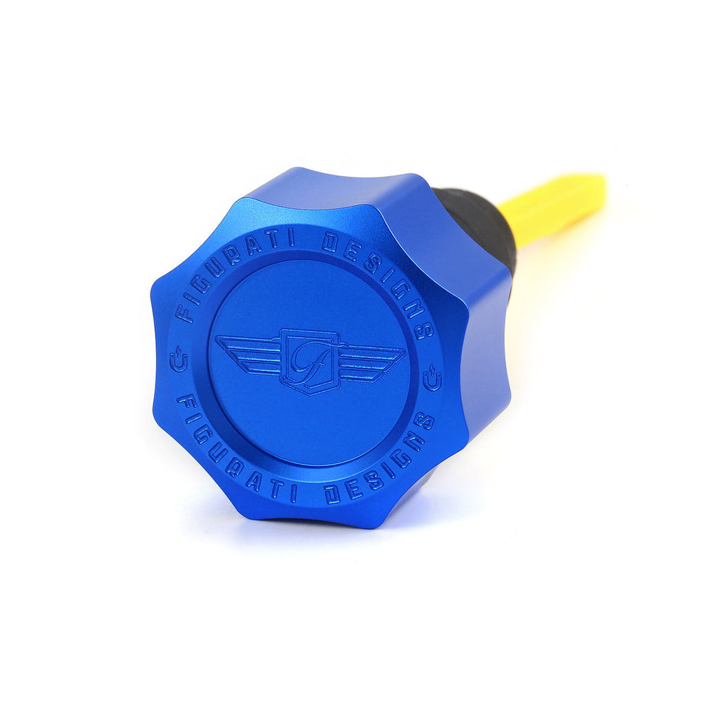 Alu Motor Oliepind for Harley-Davidson Twin Cam (2007-2016) - Curved Blue