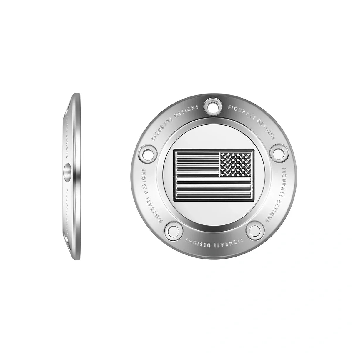 Harley-Davidson Rustfrit Stål American Flag - Omvendt Twin Cam Timing Cover