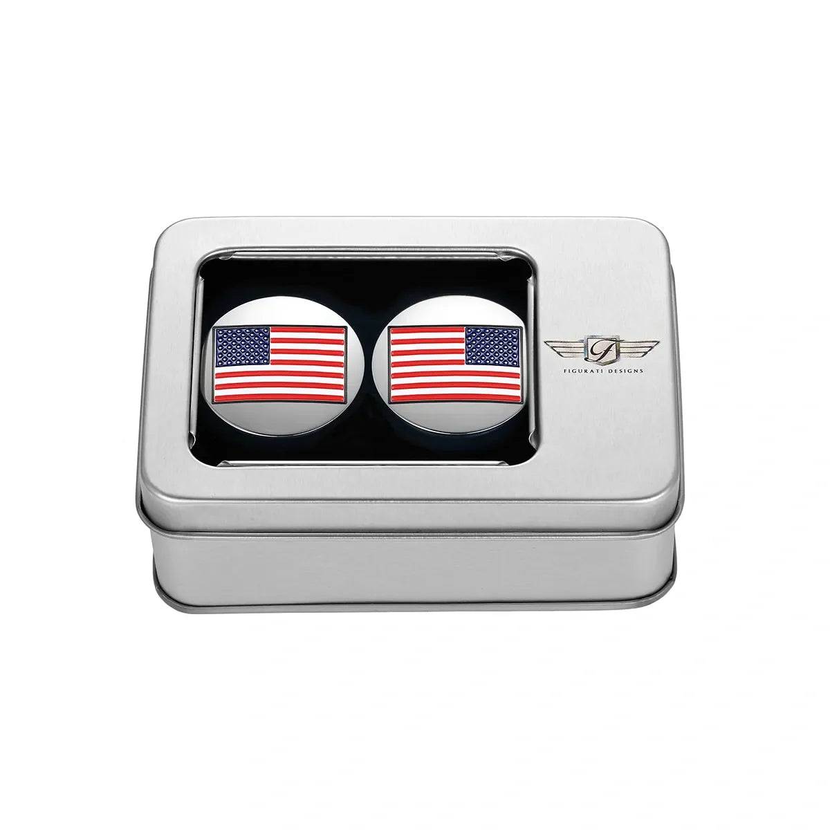 Harley-Davidson Svingarmsdæksel i Rustfrit Stål med Amerikansk Flag - Omvendt