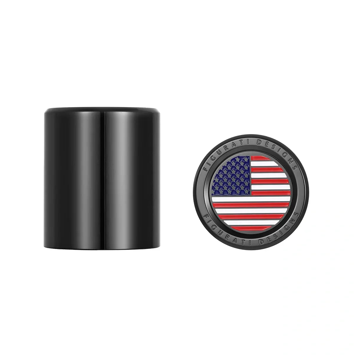 Harley-Davidson Rustfrit Stål Sort Rød Hvid & Blå Amerikansk Flag Docking Covers