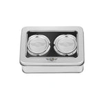 Aksel Covers til forhjul - i Poleret Rustfri Stål med Figurati Designs Logo - Harley-Davidson Dyna, Softail & Touring