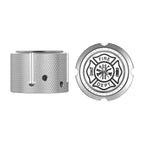 Aksel Covers til forhjul - i Poleret Rustfri Stål med Fire Dept. - Harley-Davidson Dyna, Softail & Touring