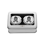 Aksel Covers til forhjul - i Poleret Rustfri Stål med Masked Skull - Harley-Davidson Dyna, Softail & Touring