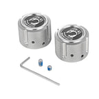 Aksel Covers til forhjul - i Poleret Rustfri Stål med POW MIA Seal - Harley-Davidson Dyna, Softail & Touring