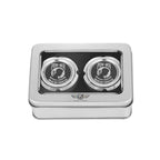 Aksel Covers til forhjul - i Poleret Rustfri Stål med POW MIA Seal - Harley-Davidson Dyna, Softail & Touring