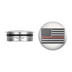 Harley-Davidson Svingarmsdæksel i rustfrit stål - Red Line American Flag