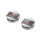 Harley-Davidson Svingarmsdæksel i rustfrit stål - Red Line American Flag