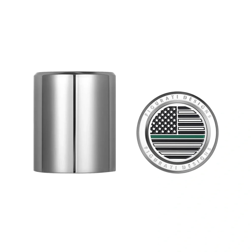 Harley-Davidson Rustfrit Stål Grøn Linje Amerikansk Flag Docking Covers
