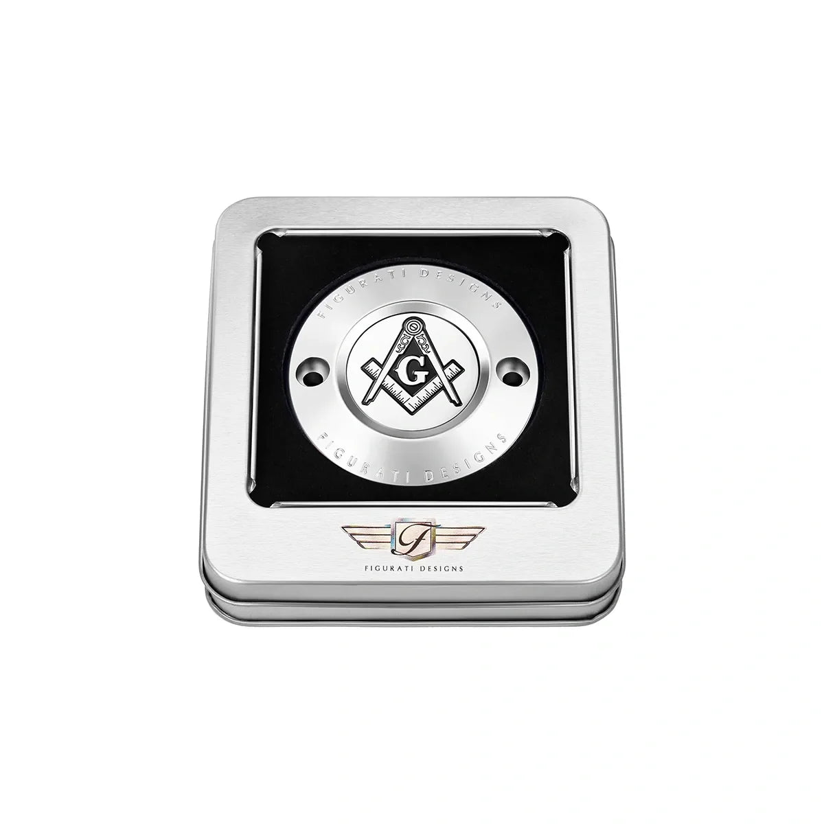 Harley-Davidson Rustfrit Stål Frimurer Emblem M8 Timing Cover