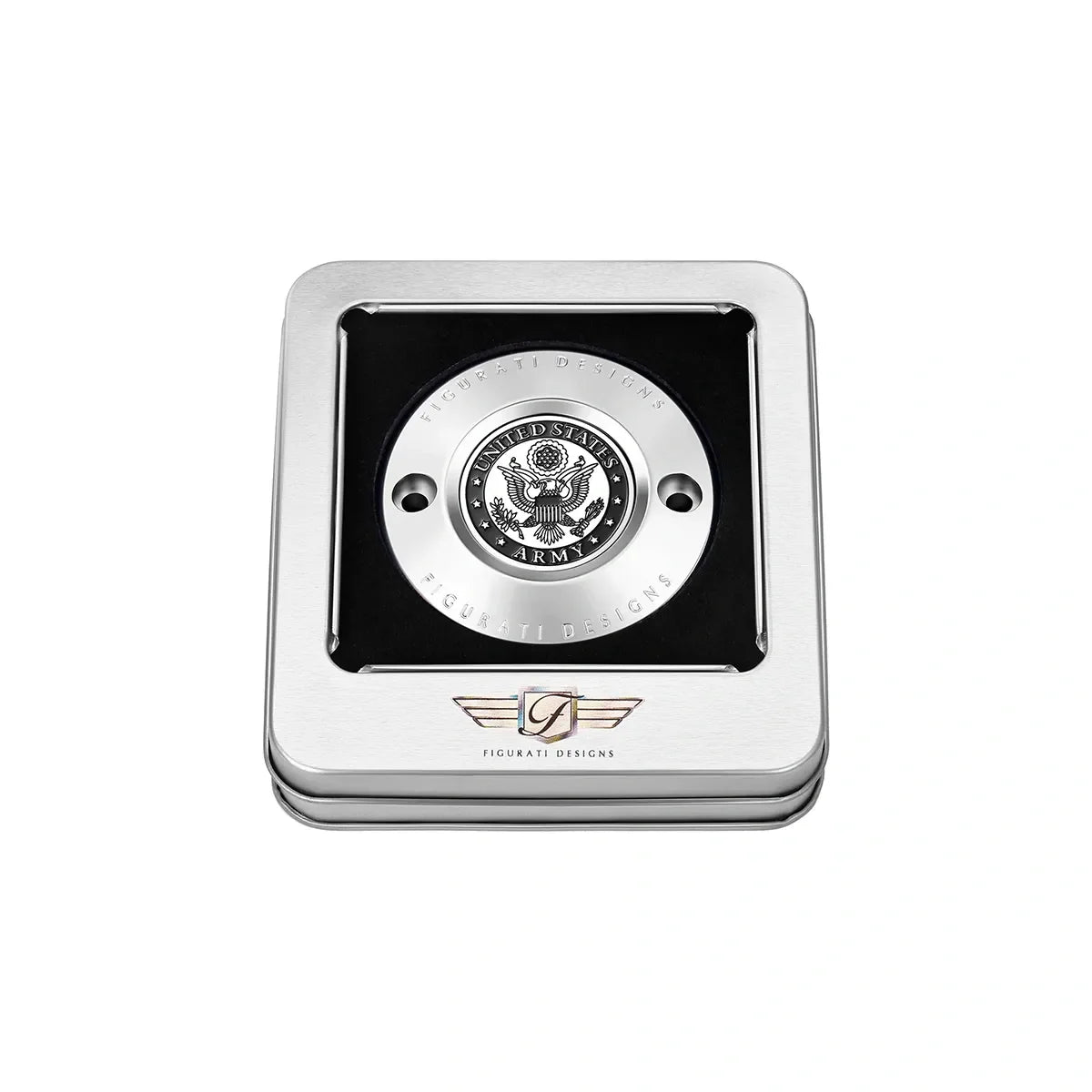 Officielt Licenseret Harley-Davidson Rustfrit Stål M8 Timing Cover (US Army)