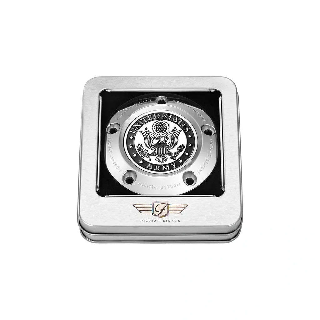Harley-Davidson Rustfrit Stål Officielt Licenseret US Army Twin Cam Timing Cover