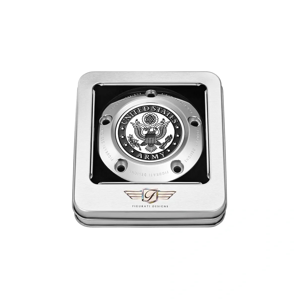 Harley-Davidson Rustfrit Stål Officielt Licenseret US Army Twin Cam Timing Cover