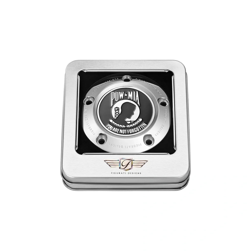 Harley-Davidson POW MIA Twin Cam Timing Cover i Rustfrit Stål