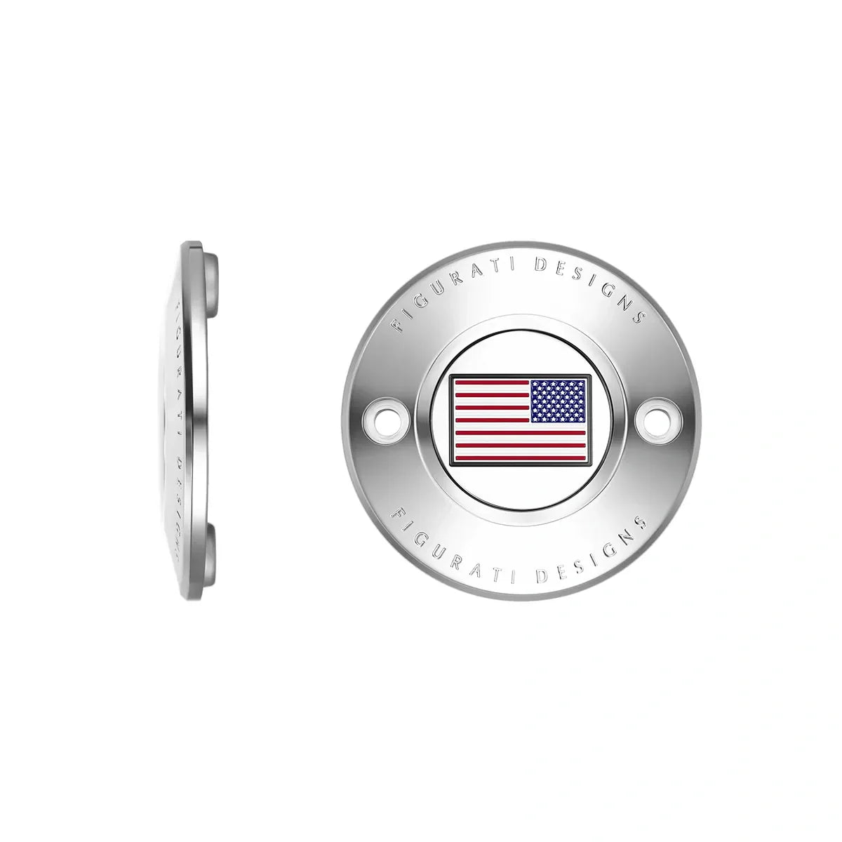 Harley-Davidson Rustfrit Stål Rød Hvid og Blå Amerikansk Flag - Omvendt M8 Timing Cover