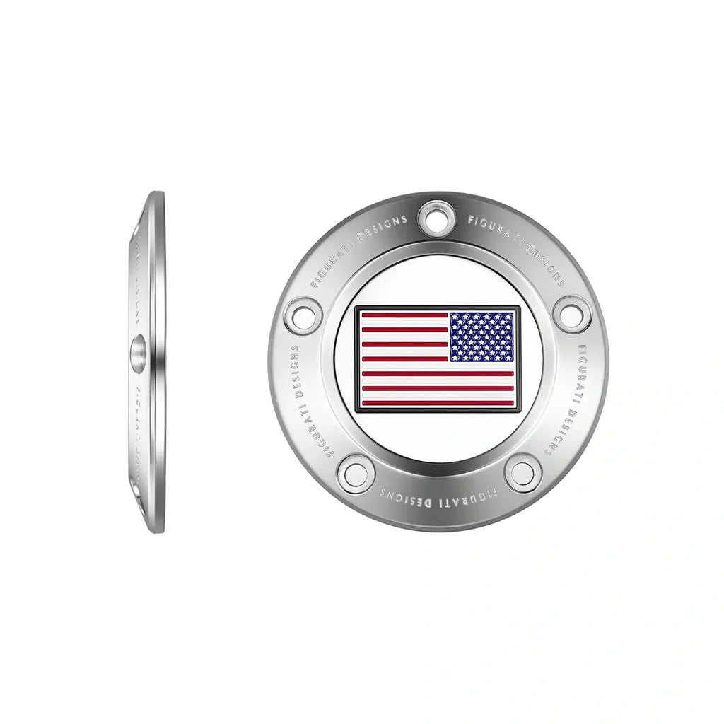 Harley-Davidson Rust Rød, Hvid og Blå Amerikansk Flag - Vendt Twin Cam Timing Cover