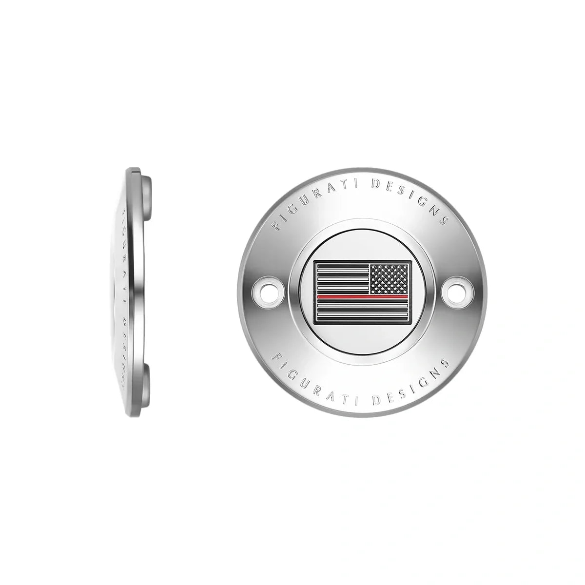 Harley-Davidson Rustfri Stål Tynd Rød Linje Amerikansk Flag - Omvendt M8 Timing Cover