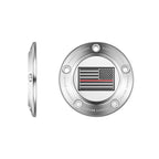 Harley-Davidson Rust Rød Linje Amerikansk Flag - Omvendt Twin Cam Timing Cover i Rustfrit Stål