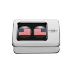 Harley-Davidson Rustfrit Stål / Sort Amerikansk Flag Svingarmsdæksel - Reverseret