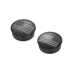 Harley-Davidson Svingarmsdæksel i Rustfrit Stål / Sort Contrast Cut Amerikansk Flag - Omvendt