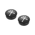 Harley-Davidson Svingarmsdæksel i Rustfrit Stål / Sort - Cross