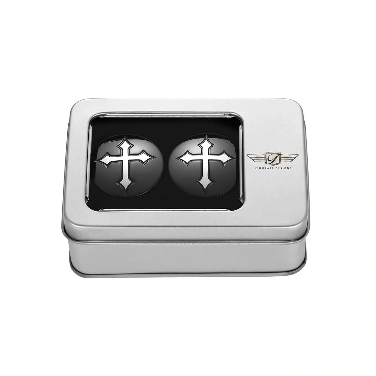 Harley-Davidson Svingarmsdæksel i Rustfrit Stål / Sort - Cross