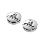 Harley-Davidson Svingarmsdæksel i rustfrit stål / sort - "Don't Tread On Me"