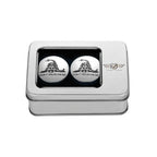 Harley-Davidson Svingarmsdæksel i rustfrit stål / sort - "Don't Tread On Me"