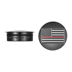 Harley-Davidson Rustfrit Stål / Sort Svingarmsdæksel Rød Linje Amerikansk Flag - Omvendt