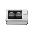 Harley-Davidson Rustfrit Stål / Sort Svingarmsdæksel Rød Linje Amerikansk Flag - Omvendt