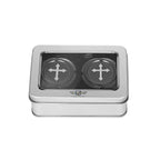 Aksel Covers til forhjul - i Sort Rustfri Stål med Black & Steel Cross - Harley-Davidson Dyna, Softail & Touring