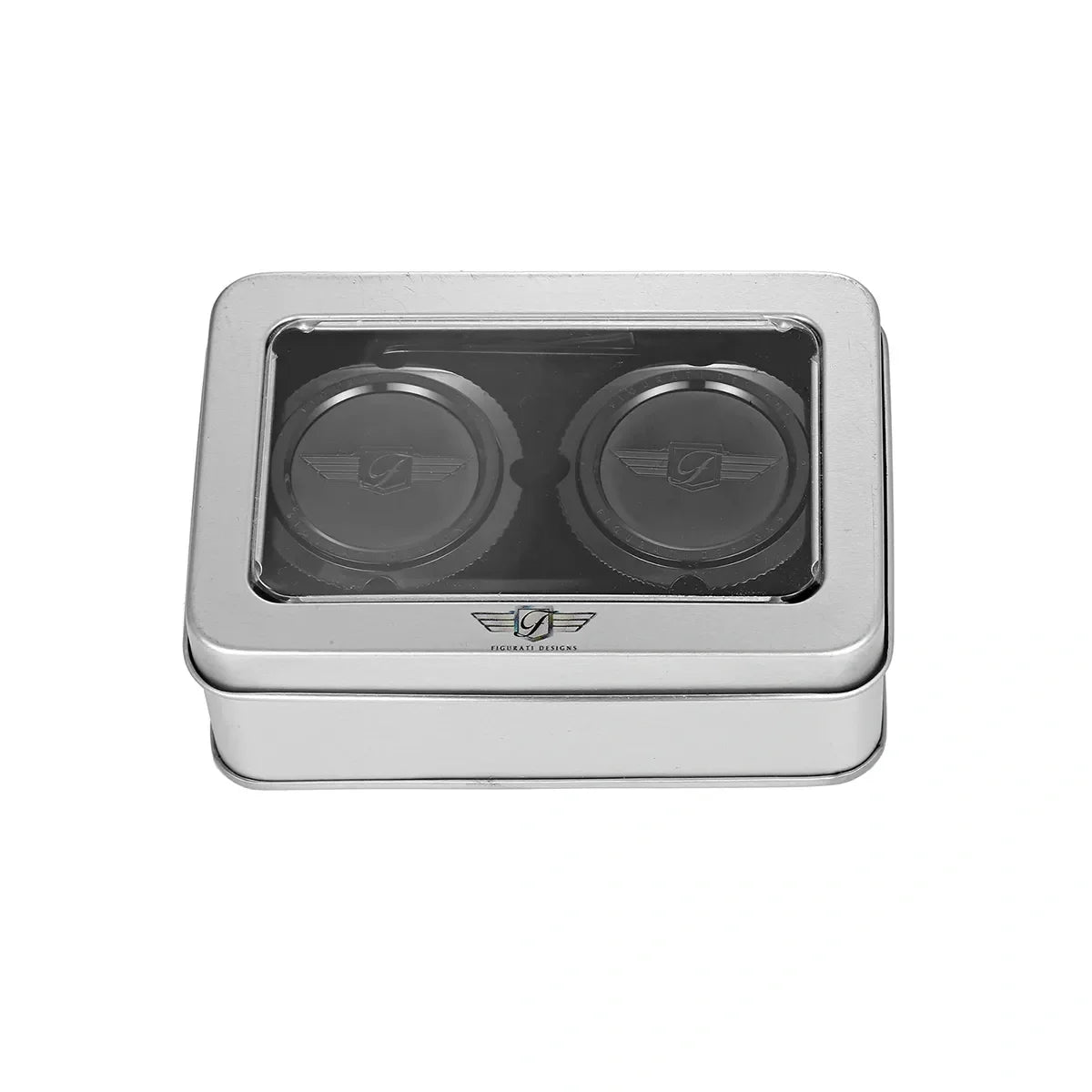 Aksel Covers til forhjul - i Sort Rustfri Stål med Figurati Designs Logo - Harley-Davidson Dyna, Softail & Touring