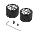 Aksel Covers til forhjul - i Sort Rustfri Stål med Fire Dept. - Harley-Davidson Dyna, Softail & Touring