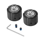 Aksel Covers til forhjul - i Sort Rustfri Stål med US Army Seal - Harley-Davidson Dyna, Softail & Touring