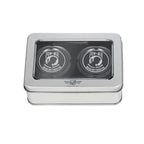 Aksel Covers til forhjul - i Sort Rustfri Stål med POW MIA Seal - Harley-Davidson Dyna, Softail & Touring