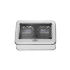 Aksel Covers til forhjul - i Sort Rustfri Stål med Black/Blue American Flag  - Harley-Davidson Dyna, Softail & Touring