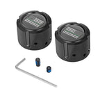 Aksel Covers til forhjul - i Sort Rustfri Stål med Black/Green American Flag - Harley-Davidson Dyna, Softail & Touring