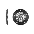 Harley-Davidson Rustfrit Stål i Sort Malteserkors - FIRE Twin Cam Tændingsdæksel