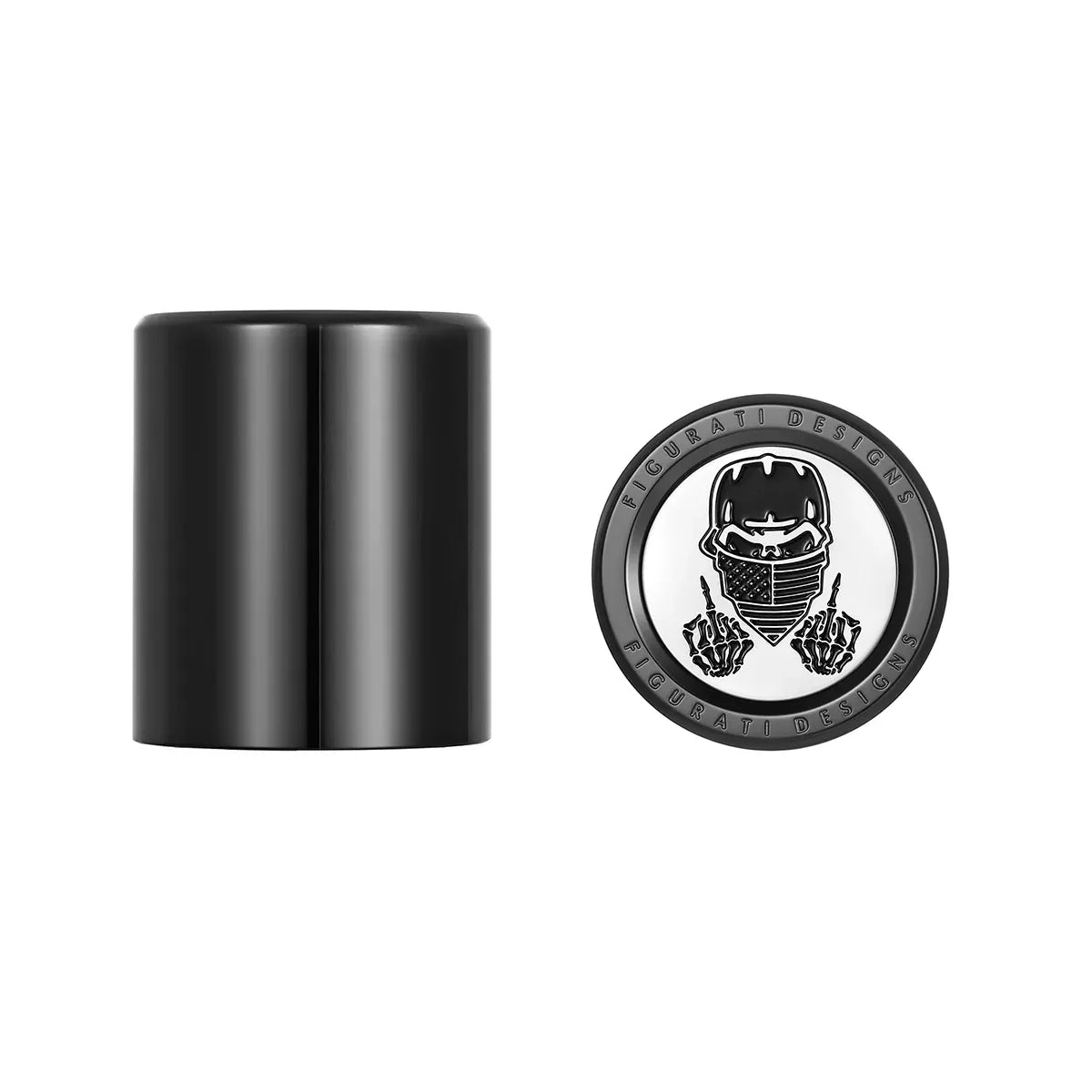 Harley-Davidson Rustfrit Stål i Sort Maskeret Kraniet Docking Hardware