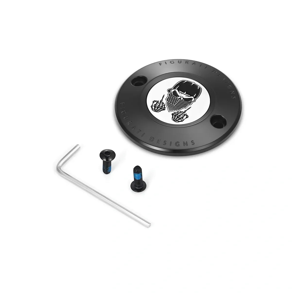 Harley-Davidson Rustfrit Stål i Sort Maskeret Kraniet M8 Timing Cover