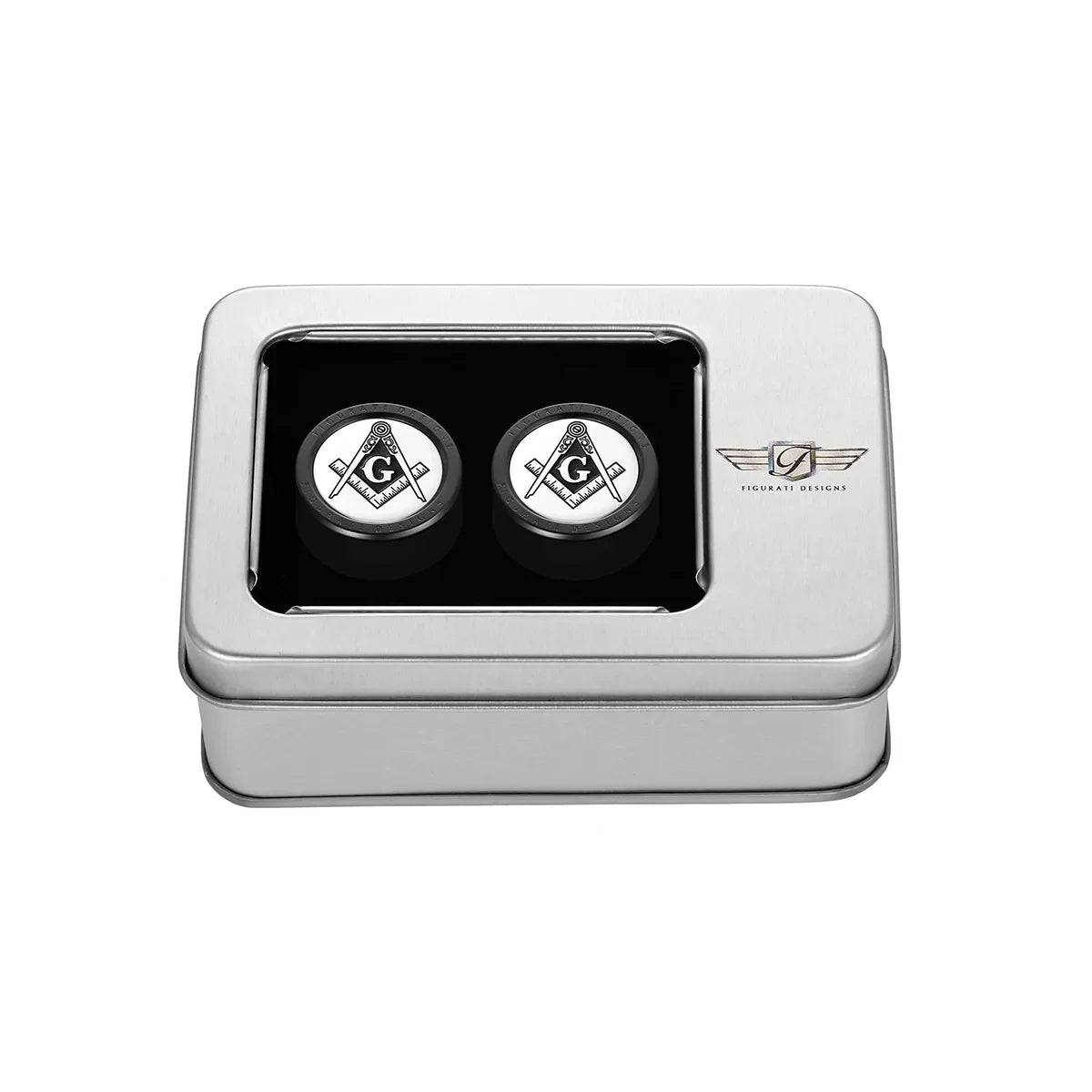 Harley-Davidson Rustfrit Stål i Sort Frimurer Emblem Docking Hardware